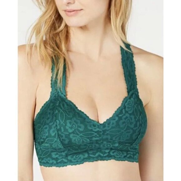 Free People Womens Galloon Lace Racerback Green Small - Picture 1 of 6